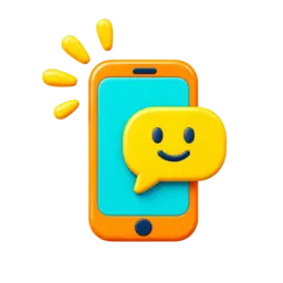 Celular com conversa representando atendimento direto